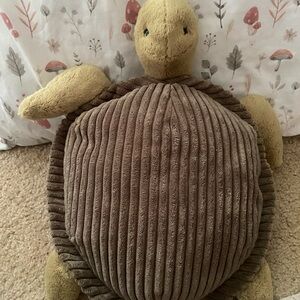 Jellycat Multicolor Ribbed Plush with Brown Shell Accent